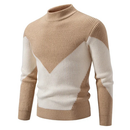 Men's Modern Color Block Stand Collar Jumper | Cedric