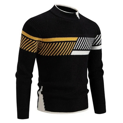 Men's Modern Color Block Stand Collar Jumper | Cedric