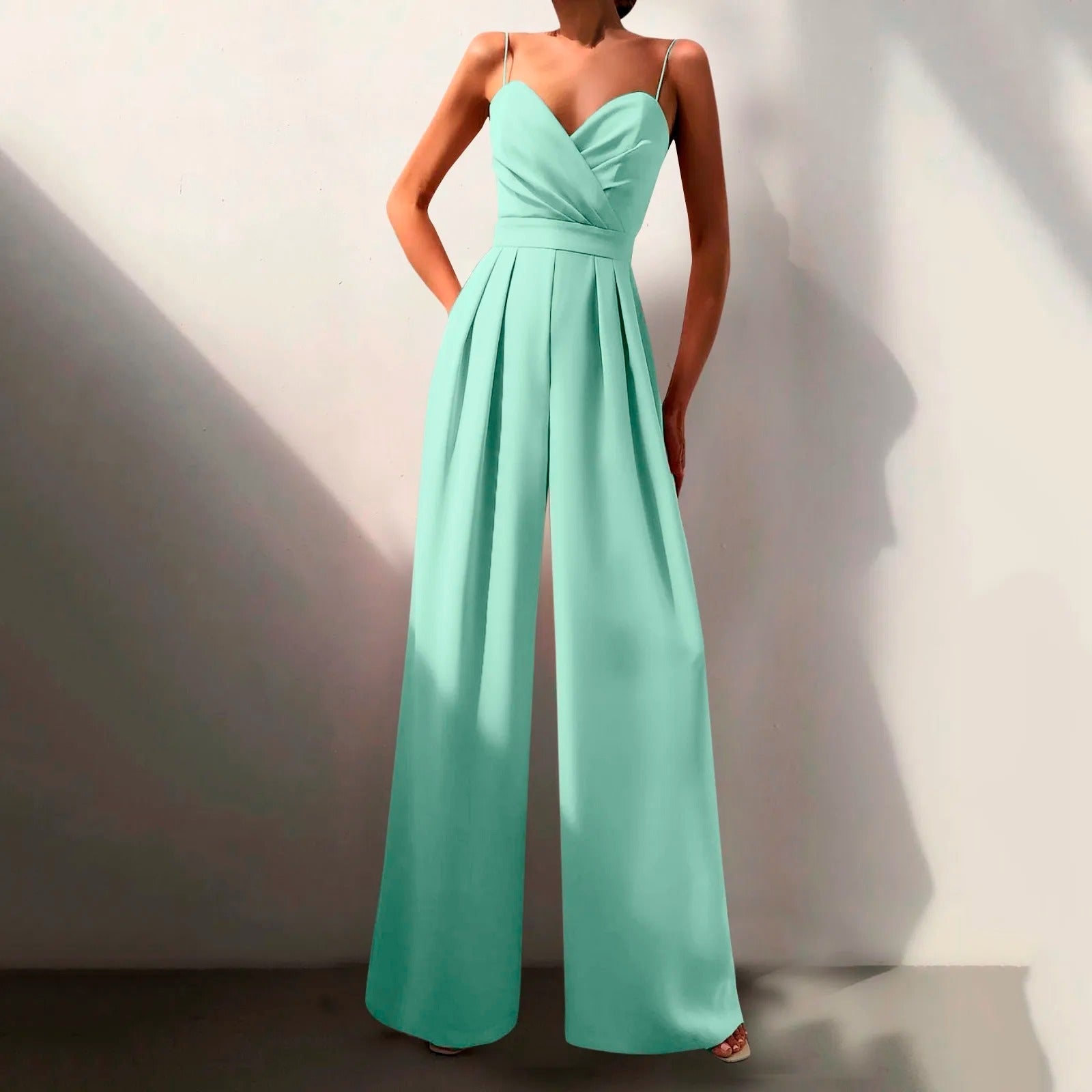 Stilvoller Premium Jumpsuit mit Strick für Damen | Ursella -9