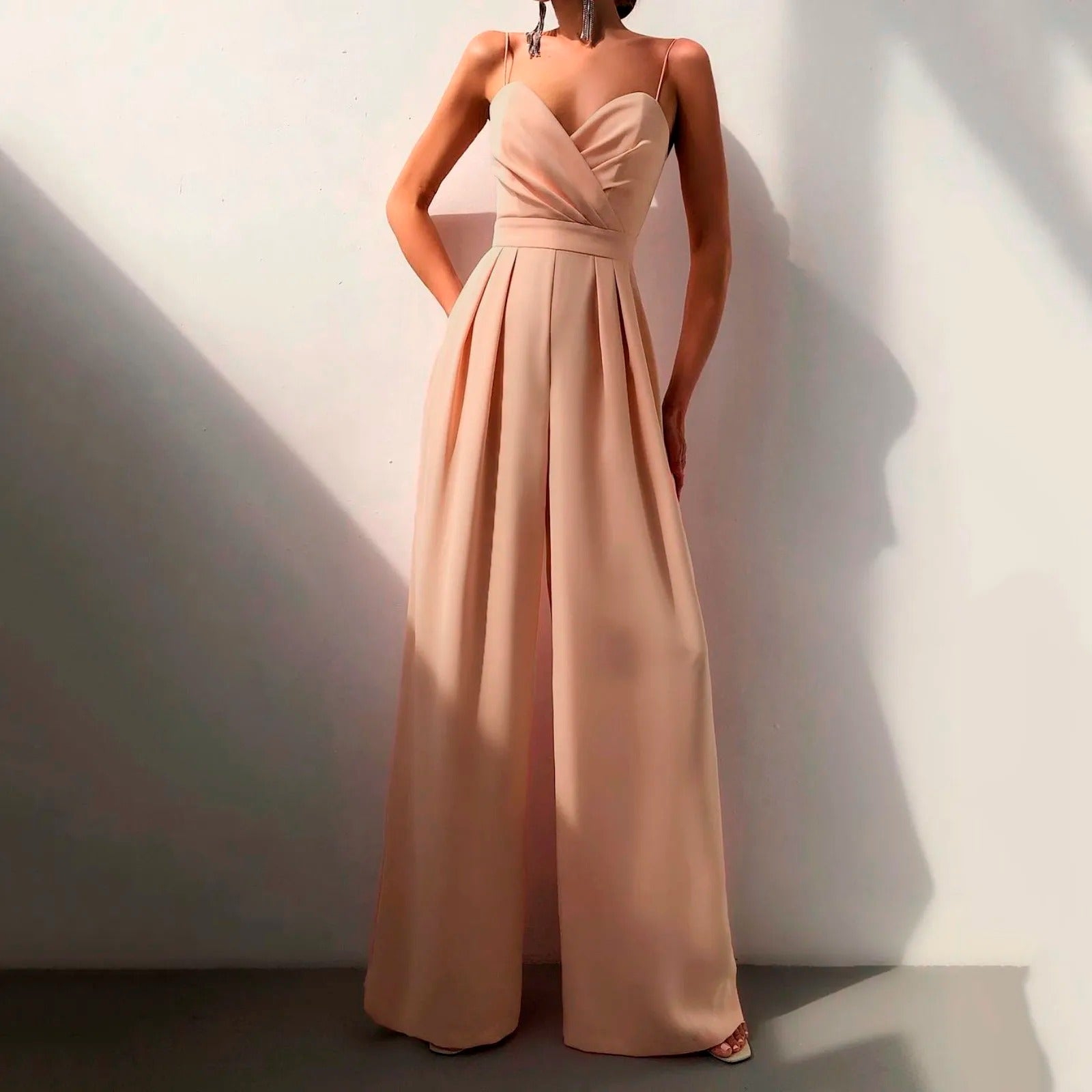 Stilvoller Premium Jumpsuit mit Strick für Damen | Ursella -13