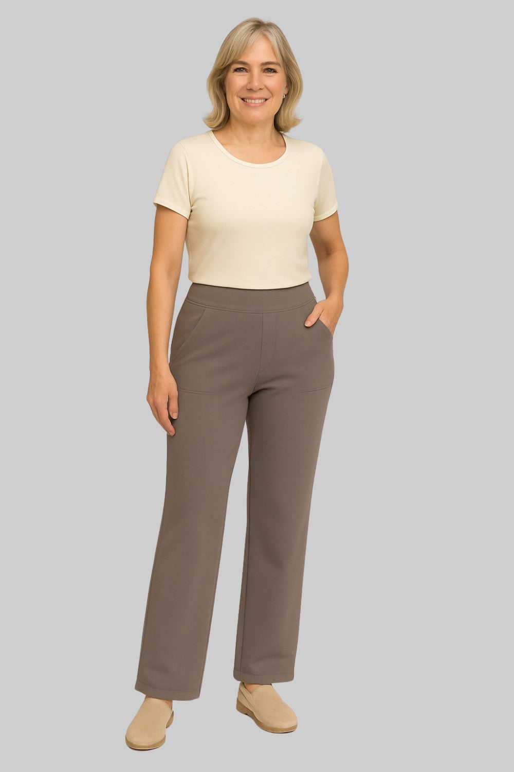 Stilvolle Raffinierte Hose mit Strick für Damen | Calista -2